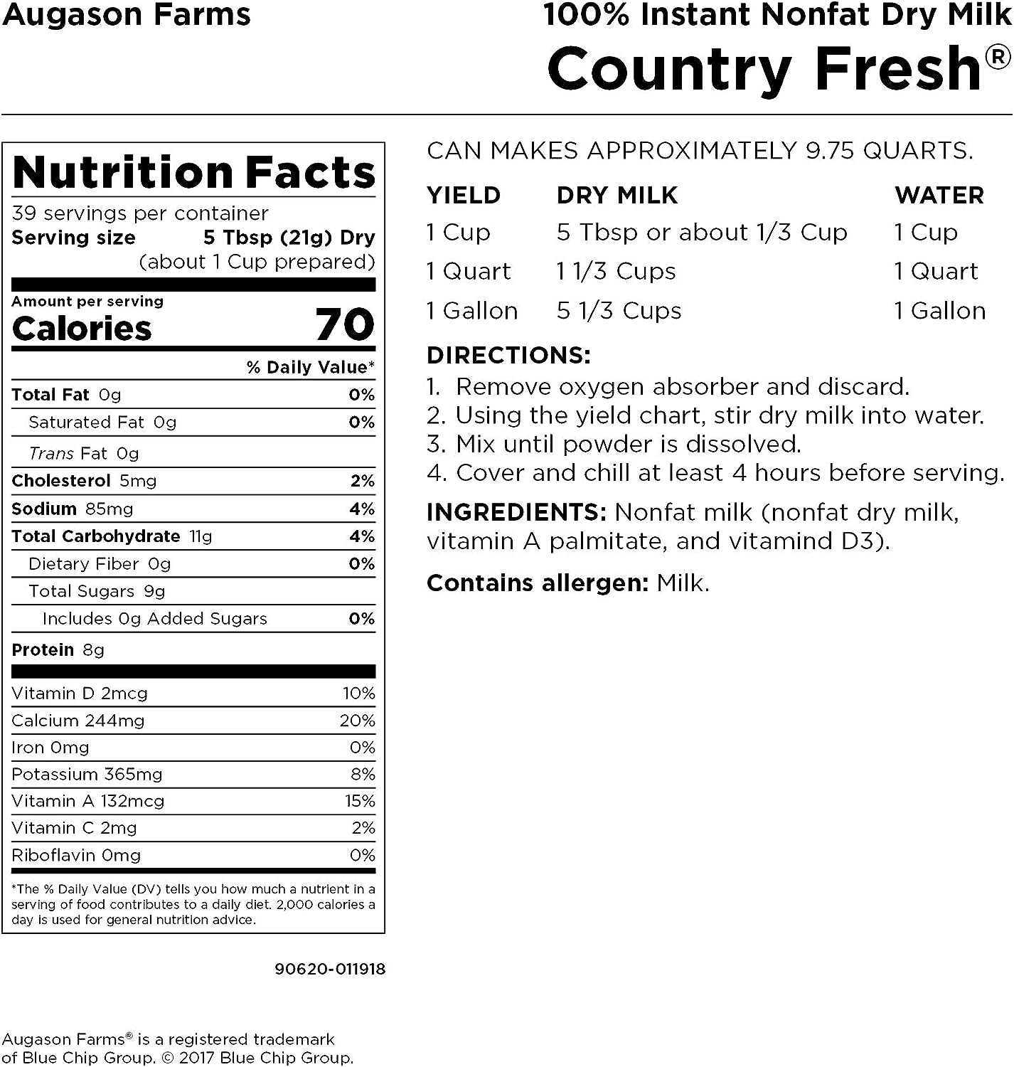 Augason Farms Orange Delight Drink Mix 5 lb. 11 oz& 5-90620 Country Fresh 100% Real Instant Nonfat Dry Milk, 1 lb, 13 oz. - Image 7